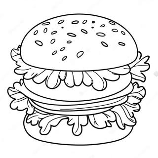 Grontsagsburger Med Frisk Salat Farvelaegningsside 46808-10247