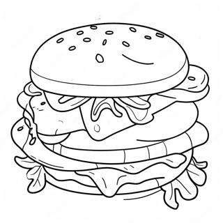 Bacon Cheeseburger Farvelaegningsside 46809-10252