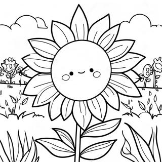 Lys Solsikke Mark Farvelaegningsside 471-1039