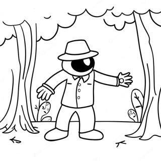 Usynlig Mand Der Leger Gemmeleg Farvelaegningsside 47471 10389