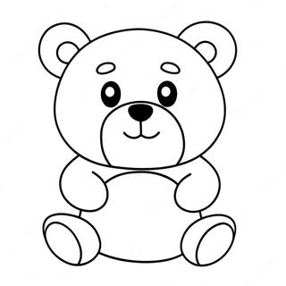 Po Med En Rod Teddybjorn Farvelaegningsside 47560-10408