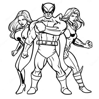 X Men Team Action Farvelaegningsside 47729-10431