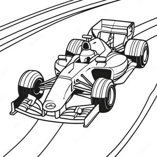 F1 Racerbil Der Speeding Ned Ad Banen Farvelaegningsside 48178-10531