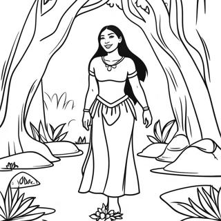 Pocahontas I En Farverig Skov Farvelaegningsside 48264-10551