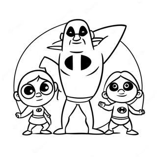 Incredibles Familie Farvelaegningsside 48528-10610