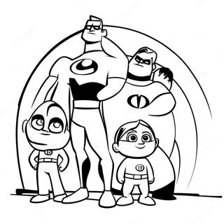Incredibles Familie Farvelaegningsside 48528-10611