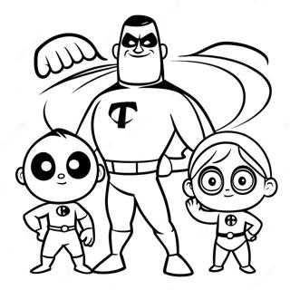 Incredibles Familie Farvelaegningsside 48528-10612
