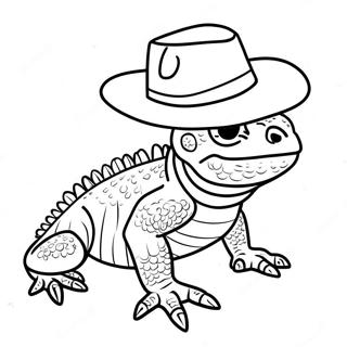 Skaegdrage Med Hat Farvelaegningsside 48616-10637