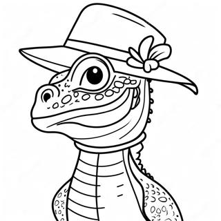 Skaegdrage Med Hat Farvelaegningsside 48616-10640