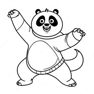 Kung Fu Panda Po I Aktion Farvelaegningsside 48974-10710