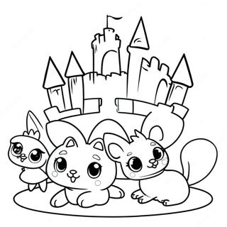 Sode Paladsdyr I Et Slot Farvelaegningsside 49356 10808