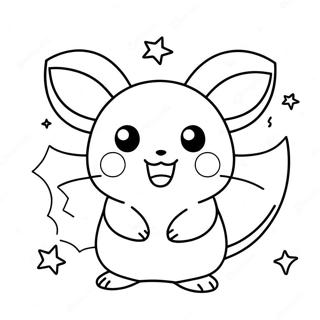 Sod Raichu Med Glimmer Farvelaegningsside 49983-10933