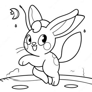 Sylveon Danser I Maneskinnet Farvelaegningsside 50726 11105