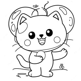 Chococat Med Balloner Farvelaegningsside 51005-11163