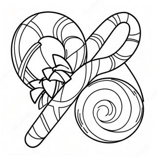 Skinnende Slikstok Pynt Farvelaegningsside 51912 11365