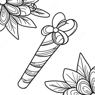 Skinnende Slikstok Pynt Farvelaegningsside 51912 11367