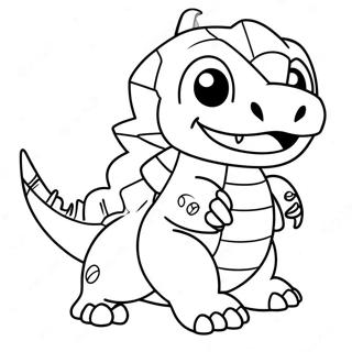 Agumon Digimon Farvelaegningsside 52578-11490