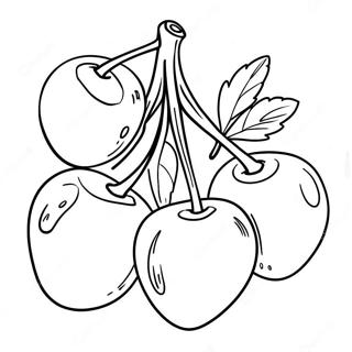 Store Saftige Kirsebaer Farvelaegningsside 53120-11613