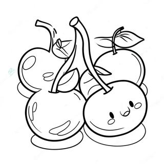 Store Saftige Kirsebaer Farvelaegningsside 53120-11614