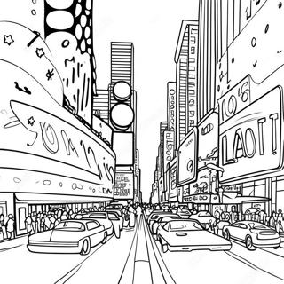 Times Square Natteliv Farvelaegningsside 53470-11698