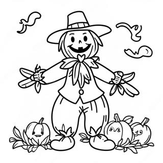 Uhyggelig Fugleskraemsel Med Et Graeskar Farvelaegningsside 54713-11975