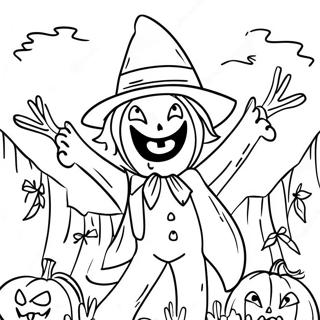 Uhyggelig Fugleskraemsel Med Et Graeskar Farvelaegningsside 54713-11976