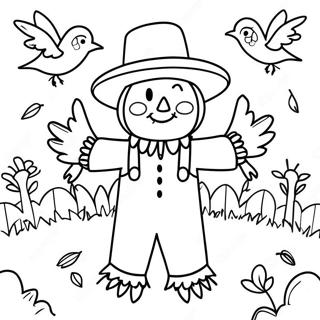 Glad Fugleskraemsel Med Farverige Fugle Farvelaegningsside 54714-11978