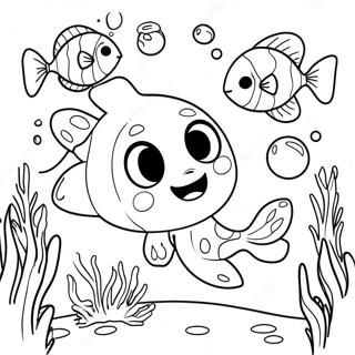 Pinkfong Farverig Undervandsscene Farvelaegningsside 55074-12060