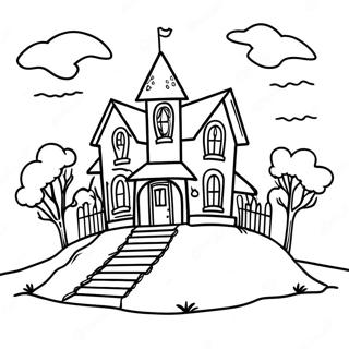 Spogelseshus Pa En Bakke Farvelaegningsside 55545-12161