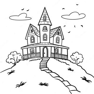 Spogelseshus Pa En Bakke Farvelaegningsside 55545-12162