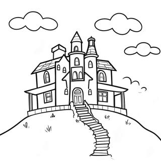 Spogelseshus Pa En Bakke Farvelaegningsside 55545-12163