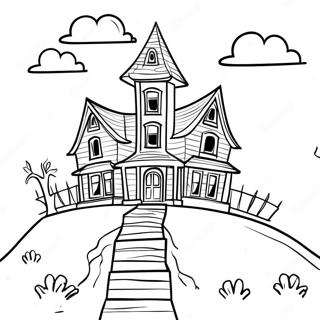 Spogelseshus Pa En Bakke Farvelaegningsside 55545-12164