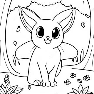 Espeon I En Magisk Skov Farvelaegningsside 55633 12178