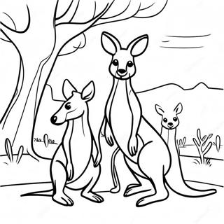 Kaenguru Familie I Outbacken Farvelaegningsside 56008-12264