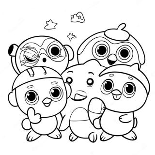 Pororo Og Venner Farvelaegningsside 56376-12333
