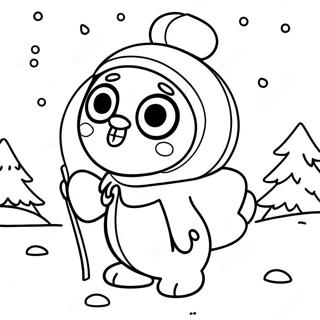 Pororo I Et Sneeventyr Farvelaegningsside 56377 12337