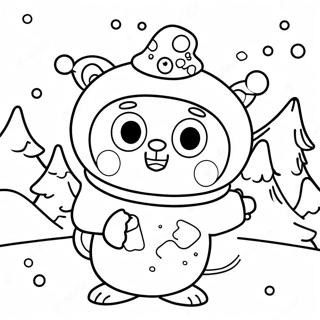 Pororo I Et Sneeventyr Farvelaegningsside 56377 12340