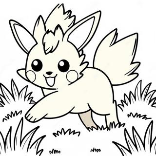 Jolteon Lober Gennem Graes Coloring Page 56825-12442