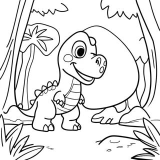 Kaempe Dinosauraeg I En Jungle Farvelaegningsside 57471-12584