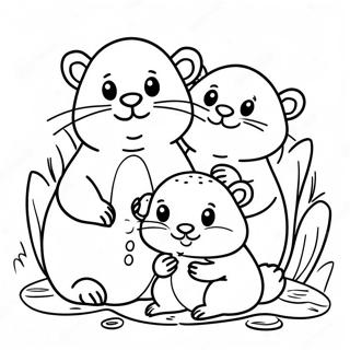 Elskelig Baever Familie Farvelaegningsside 57849-12662