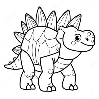 Stegosaurus Gaende Farvelaegningssiden 58558-12824
