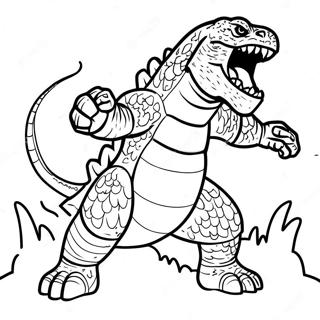 Godzilla Brolende Farvelaegningsside 5991-1330