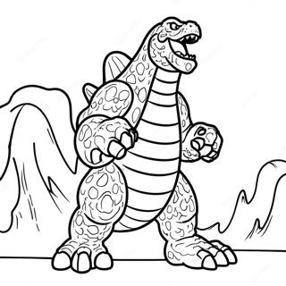 Godzilla Brolende Farvelaegningsside 5991-1331
