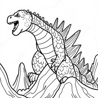 Godzilla Brolende Farvelaegningsside 5991-1332
