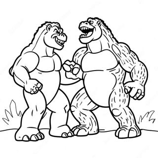 Godzilla Vs King Kong Farvelaegningsside 5992-138