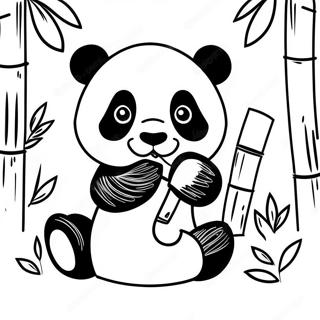 Sod Panda Der Spiser Bambus Farvelaegningsside 60042-13151