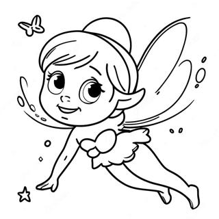 Tinker Bell Flyvende I Himlen Farvelaegningsside 60311-13210