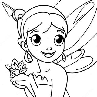 Tinker Bell Med Funklende Fe Stov Farvelaegningsside 60312-13214