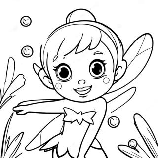 Tinker Bell Med Funklende Fe Stov Farvelaegningsside 60312-13215