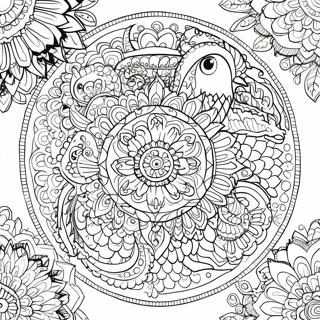 Indviklet Dyremandala Farvelaegningsside 60496-13253